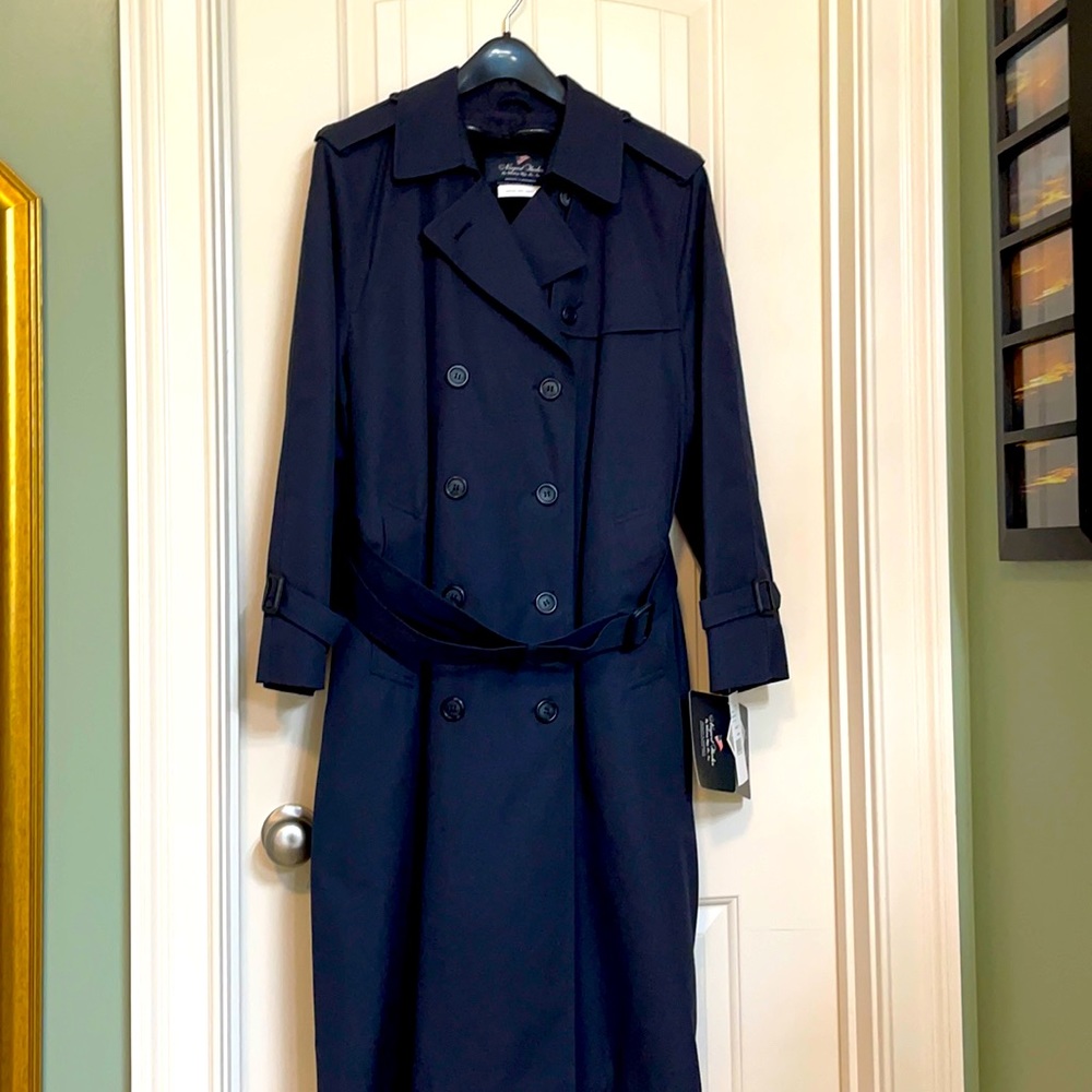 Newport Harbor woman’s all weather Navy jacket.